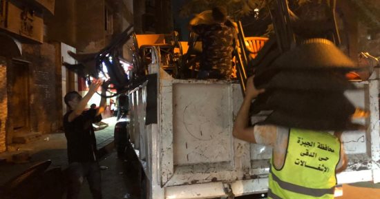 تشميع كافيهات بدون تراخيص ورفع 654 حالة إشغال بالدقى