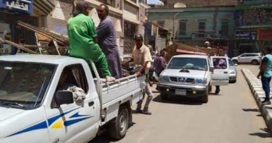 تحرير 239 محضرا خلال حملات مكبرة للإشغالات فى مراكز المنيا