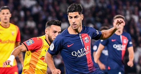 باريس سان جيرمان يتفوق على لانس بهدف أسينسيو في الشوط الأول.. فيديو