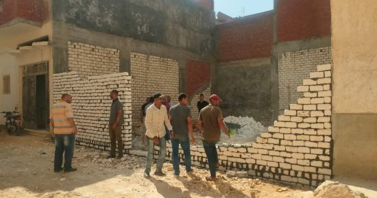إيقاف أعمال بناء مخالف فى شارع عبد القادر بالعامرية أول بالإسكندرية