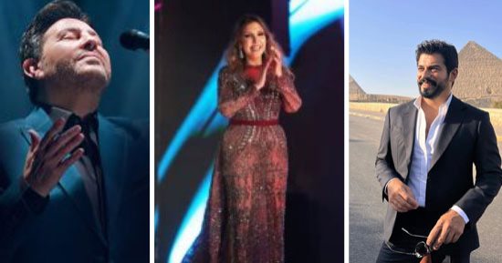 الكلام فى التريند.. هانى شاكر ونادية مصطفى يلتقيان جمهور القلعة الليلة.. الممثل التركى بوراك أوزجيفيت يروج لرحلته فى مصر بصور من أمام الأهرامات.. وهيئة الأرصاد تكشف أعلى درجات الحرارة المتوقعة اليوم