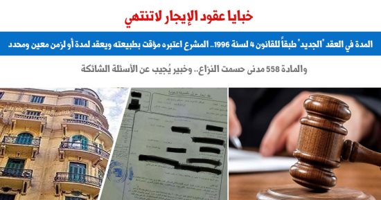 خبايا عقود الإيجار لا تنتهى.. المدة فى العقد الجديد طبقا للقانون.. برلمانى