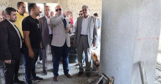 محافظ بنى سويف يتفقد أعمال إنشاء مركز التعليم المدنى ببنى سليمان الشرقية