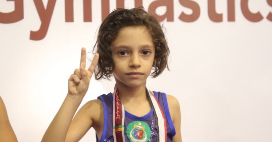 خالد وائل يتوج بالميدالية الذهبية فى كأس مصر للجمباز تحت 7 سنوات