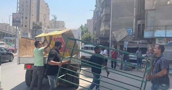 رفع المخلفات بترسا وصيانة للصرف بأبو النمرس وإزالة الإشغالات باللبينى فى الجيزة