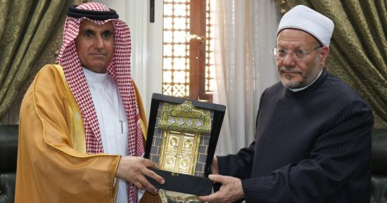 مفتى الجمهورية يستقبل مندوب السعودية الدائم بجامعة الدول العربية