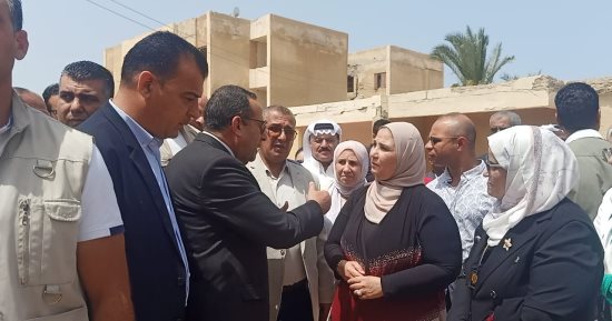 وزيرة التضامن تتفقد إعادة رفع كفاءة منازل العائدين بالشيخ زويد.. صور