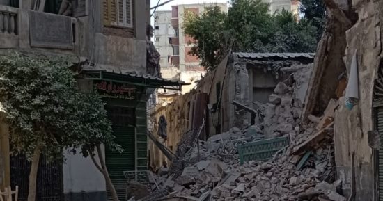 سقوط أجزاء من عقار بحي جمرك الإسكندرية دون إصابات
