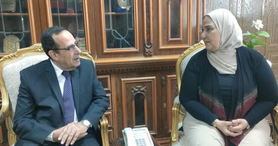 محافظ شمال سيناء يستقبل وزيرة التضامن الاجتماعي لتفقد أعمال التمكين الاقتصادى