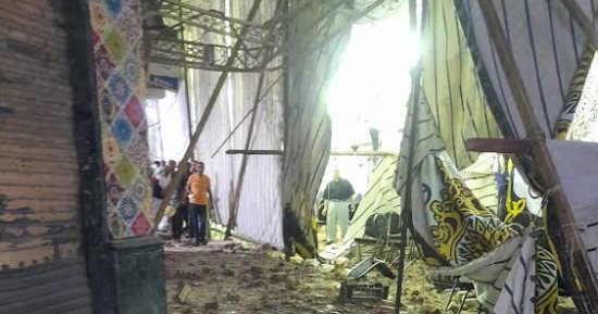إصابة 3 أشخاص فى سقوط بلكونة عقار بحى الجمرك بالإسكندرية