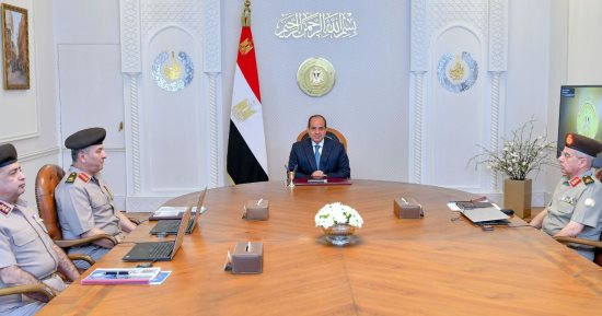 الرئيس السيسي يبحث عددا من مشروعات جهاز الخدمة الوطنية وتحقيق الأمن الغذائى