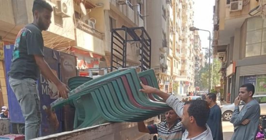 حملات مكثفة لرفع الإشغالات بمراكز المنيا