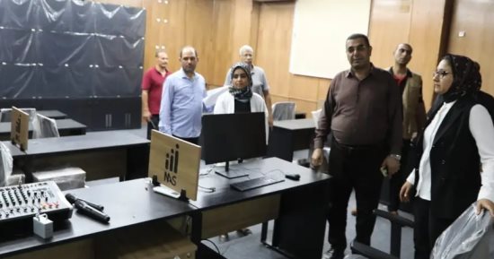 نائب محافظ الوادي الجديد تتابع التشطيبات النهائية بمقر "معهد اللغات"