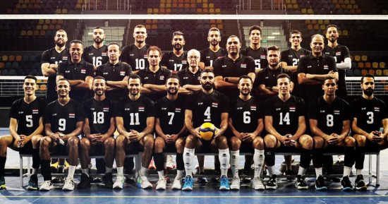 منتخب الطائرة أمام الجزائر فى بطولة أفريقيا باستاد القاهرة 