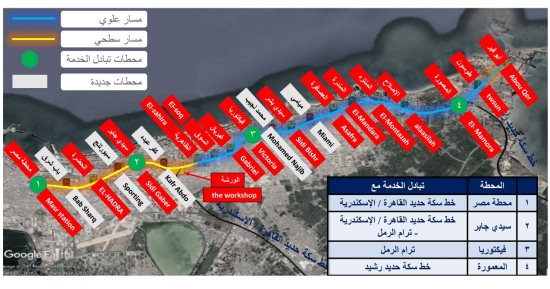 حلم مترو الإسكندرية يقترب من التنفيذ.. المشروع بطول 21 كم بإجمالى 20 محطة ينقل 61 ألف راكب فى الساعة من محطة مصر أبوقير بتكلفة 1.5 مليار يورو.. ويتكامل مع 3 مشروعات نقل للقضاء على الازدحام فى عاصمة عروس المتوسط