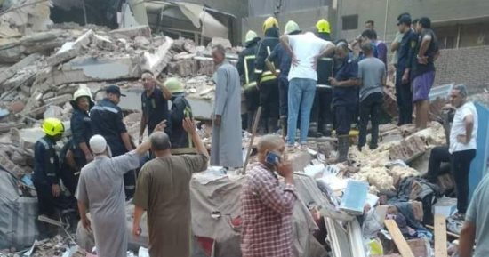 التحريات: مصرع مسن وزوجته وابنهما أثناء نومهم فى انهيار عقار حدائق القبة