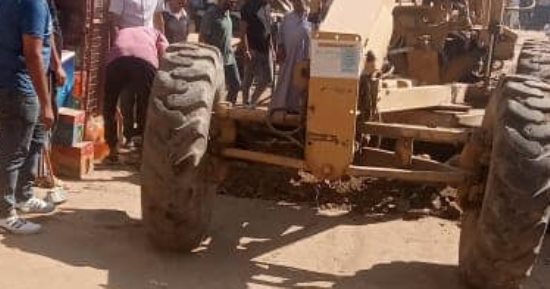 تحرير 132 محضرا خلال حملة مكبرة لرفع الإشغالات فى مركزين بالمنيا