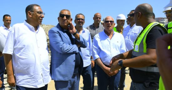 "الغضبان" و "أبو على" يتفقدان مشروع استاد النادى المصرى فى بورسعيد