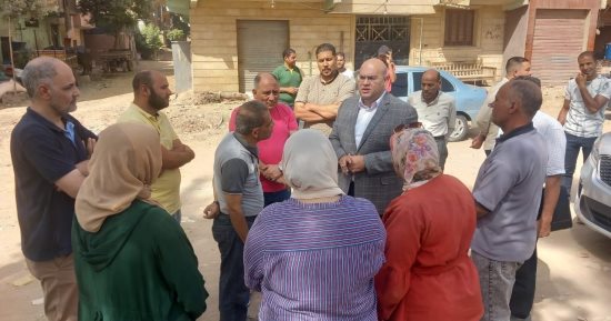 نائب محافظ الجيزة يتفقد أعمال تطوير طريق البدرشين ومتفرعاته بالحوامدية
