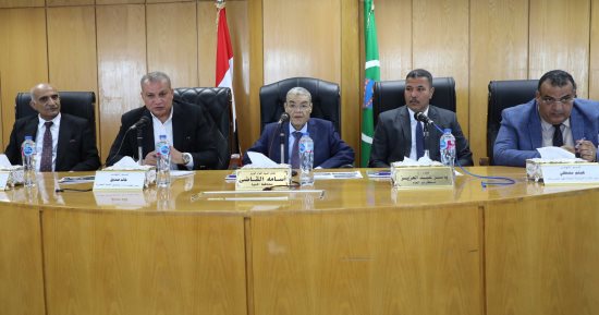  محافظ المنيا بحث الموقف التنفيذى لمشروع تطوير عواصم المحافظات