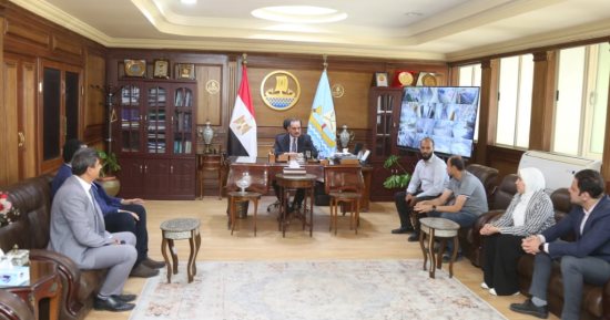 محافظ كفر الشيخ يستقبل وفد اللجنة التنفيذية لمبادرة المشروعات الخضراء الذكية