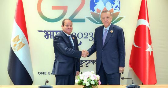 الرئيسان السيسي وأردوغان يبحثان فى الهند دفع مسار العلاقات بين البلدين