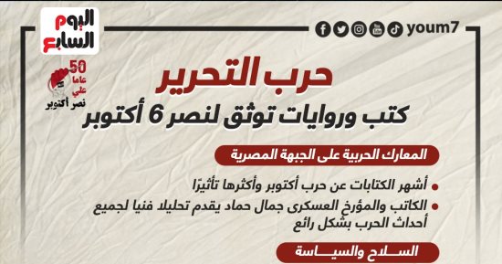 حرب التحرير.. كتب وروايات توثق لنصر 6 أكتوبر (إنفوجراف)