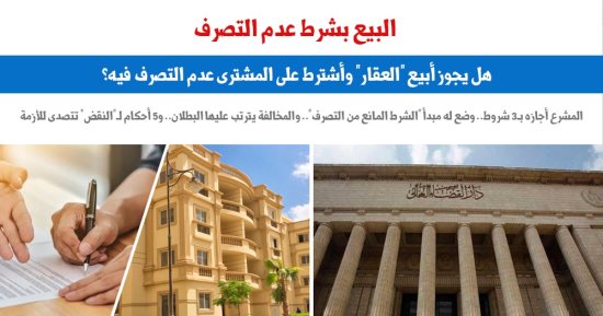 هل يجوز لى بيع "العقار" والاشتراط على المشترى فى العقد بعدم التصرف؟.. برلماني