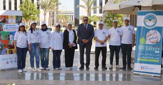الرقابة الصحية تنير متحف الحضارة احتفالا باليوم العالمي لسلامة المرضى