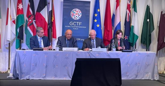 شكرى يدعو لمضاعفة جهود مكافحة الإرهاب من جذوره المتمثلة فى الفكر المتطرف