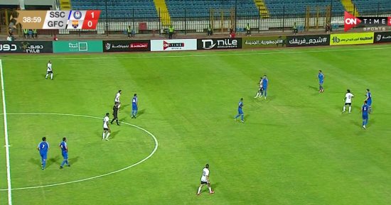 سموحة يتقدم على الجونة بهدف نظيف فى الشوط الأول