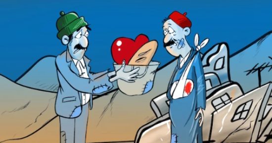يفطر القلوب ..كاريكاتير يبرز التضامن مع ضحايا زلزال الحوز