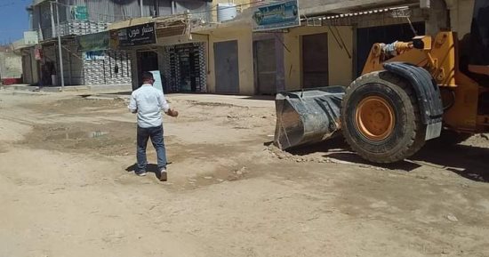مركز برج العرب بالإسكندرية يكثف أعمال الرصف قبل موسم الأمطار 