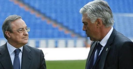 تفاصيل اجتماع رئيس ريال مدريد والمدرب الإيطالي أنشيلوتي