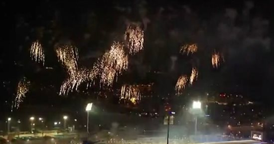 الألعاب النارية تزين سماء استاد قناة السويس عقب تكريم الرئيس السيسي للأوائل