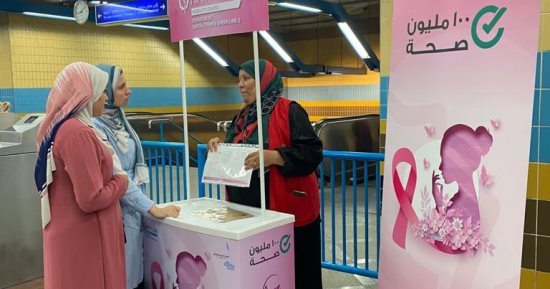 أطباء بمحطات الخط الثالث لمترو القطار الكهربائى ضمن حملة 100 مليون صحة
