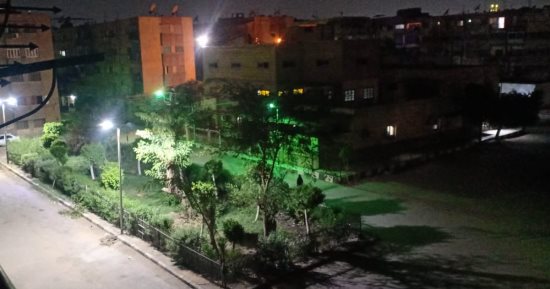 استجابة لـ"سيبها علينا".. نظافة وتقليم حديقة مربع الإيمان بالزاوية الحمراء