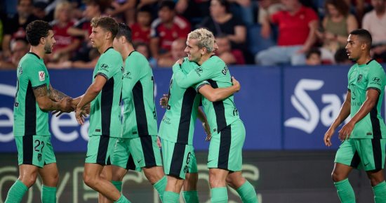 أتلتيكو مدريد يتقدم على أوساسونا بهدف جريزمان فى الدوري الإسباني.. فيديو