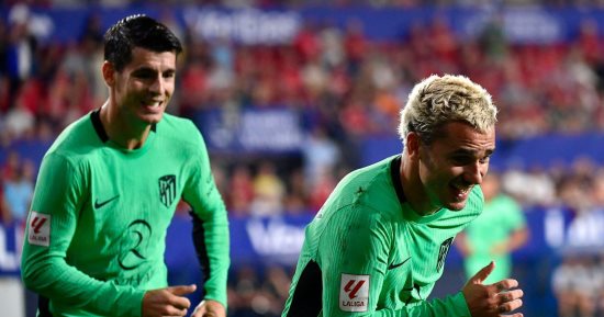 أتلتيكو مدريد يزيد أوجاع أوساسونا بهدفى جريزمان وريكيلمى فى الدوري الإسباني