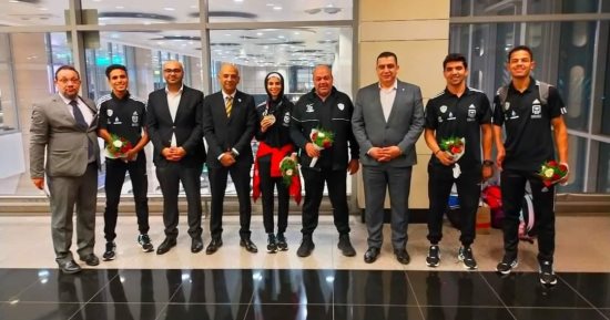 بالورود.. استقبال رسمى لبعثة منتخب مصر للبارا تايكوندو العائدة من المكسيك 