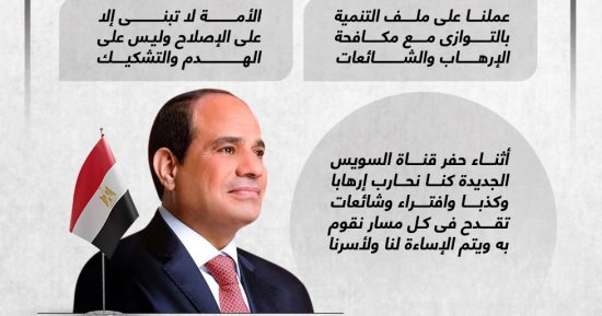 الأمة لا تبنى إلا على الإصلاح.. تصريحات الرئيس السيسى بمؤتمر حكاية وطن (إنفوجراف)