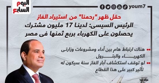 أبرز تصريحات الرئيس السيسى فى جلسة الطاقة بمؤتمر "حكاية وطن".. إنفوجراف