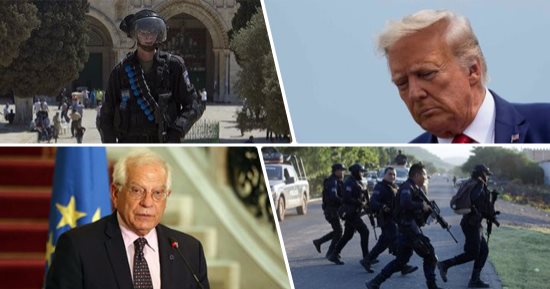 باختصار.. أهم الأخبار العربية والعالمية حتى الظهيرة.. مستوطنون يقتحمون المسجد الأقصى بحماية شرطة الاحتلال الإسرائيلى.. ترامب: سأمثل اليوم أمام المحكمة للدفاع عن سمعتى.. مصرع 7 أشخاص فى انهيار سقف كنيسة بالمكسيك
