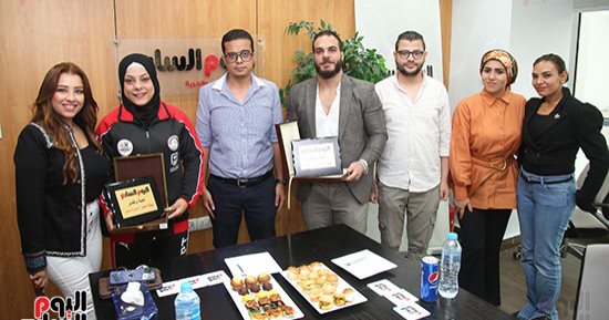 اليوم السابع يكرم سارة سمير وكريم كحلة بطلى الأثقال بعد إنجاز بطولة العالم