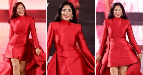 منى زكي عارضة أزياء فى أسبوع الموضة بباريس.. إطلالة مميزة ومبهجة