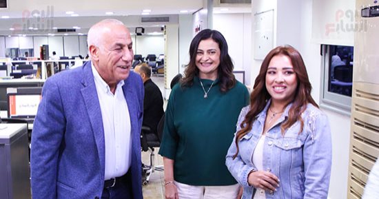 قائمة حسين لبيب المرشحة لانتخابات الزمالك تزور مقر اليوم السابع