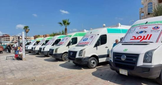 فحص 1200 مواطن ضمن قوافل حياة كريمة الطبية فى دمياط 