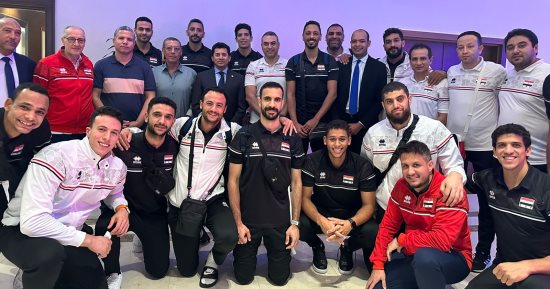 وزير الرياضة يستقبل بعثة منتخب الطائرة بعد تأهله لأولمبياد باريس