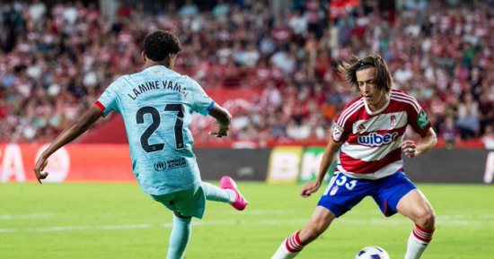 غرناطة يحرج برشلونة بتعادل مثير 2-2 في الدوري الإسباني.. فيديو