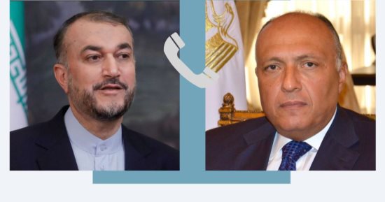 شكرى يطلع وزير خارجية إيران على جهود مصر من أجل خفض التصعيد في غزة